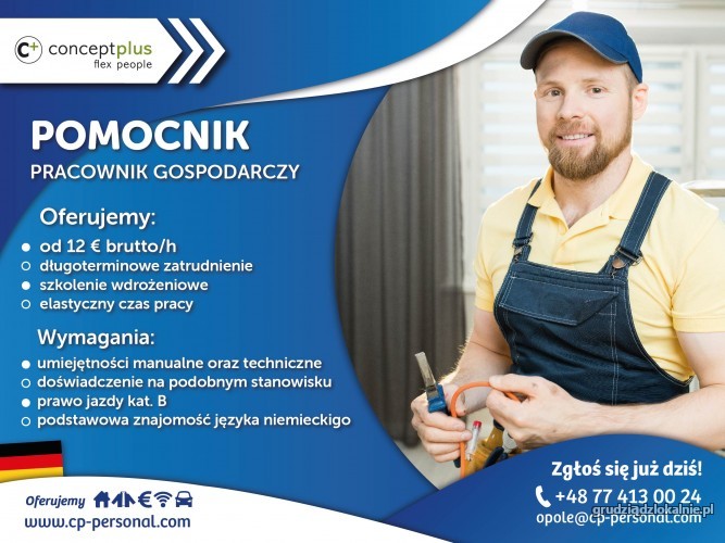 Pomocnik - Pracownik gospodarczy - Niemcy