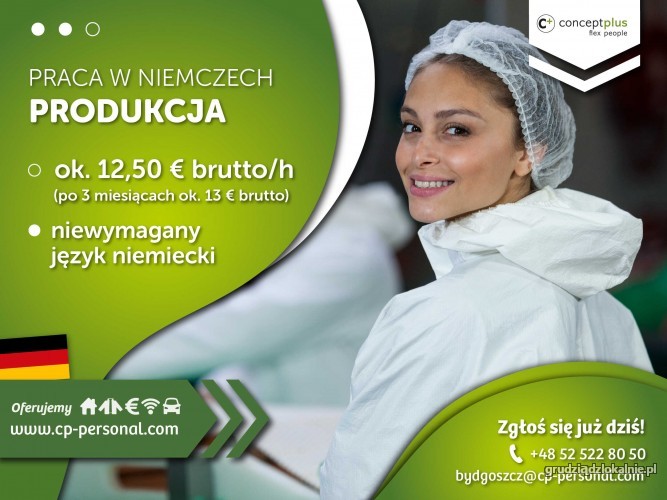 Pracownik produkcji (k/m) bez znajomości języka - nawet do 13 € brutto/h!