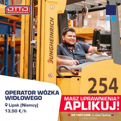 Operator wózka widłowego przedniego. 13,50 euro/h- Lipsk!