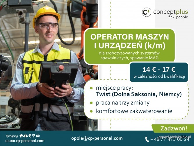 Operator maszyn i urządzeń dla zrobotyzowanych systemów spawalniczych