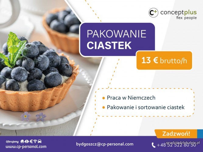 Pracownik produkcji (k/m) - pakowanie ciastek - Niemcy