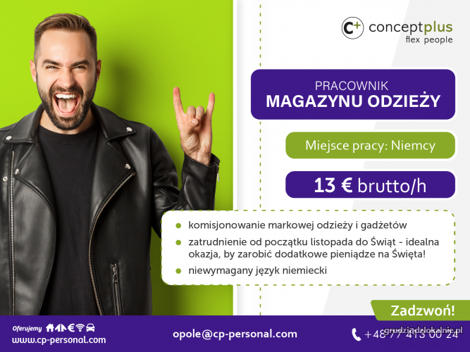 Pracownik magazynu odzieży (k/m) – zatrudnienie od listopada do Świąt!