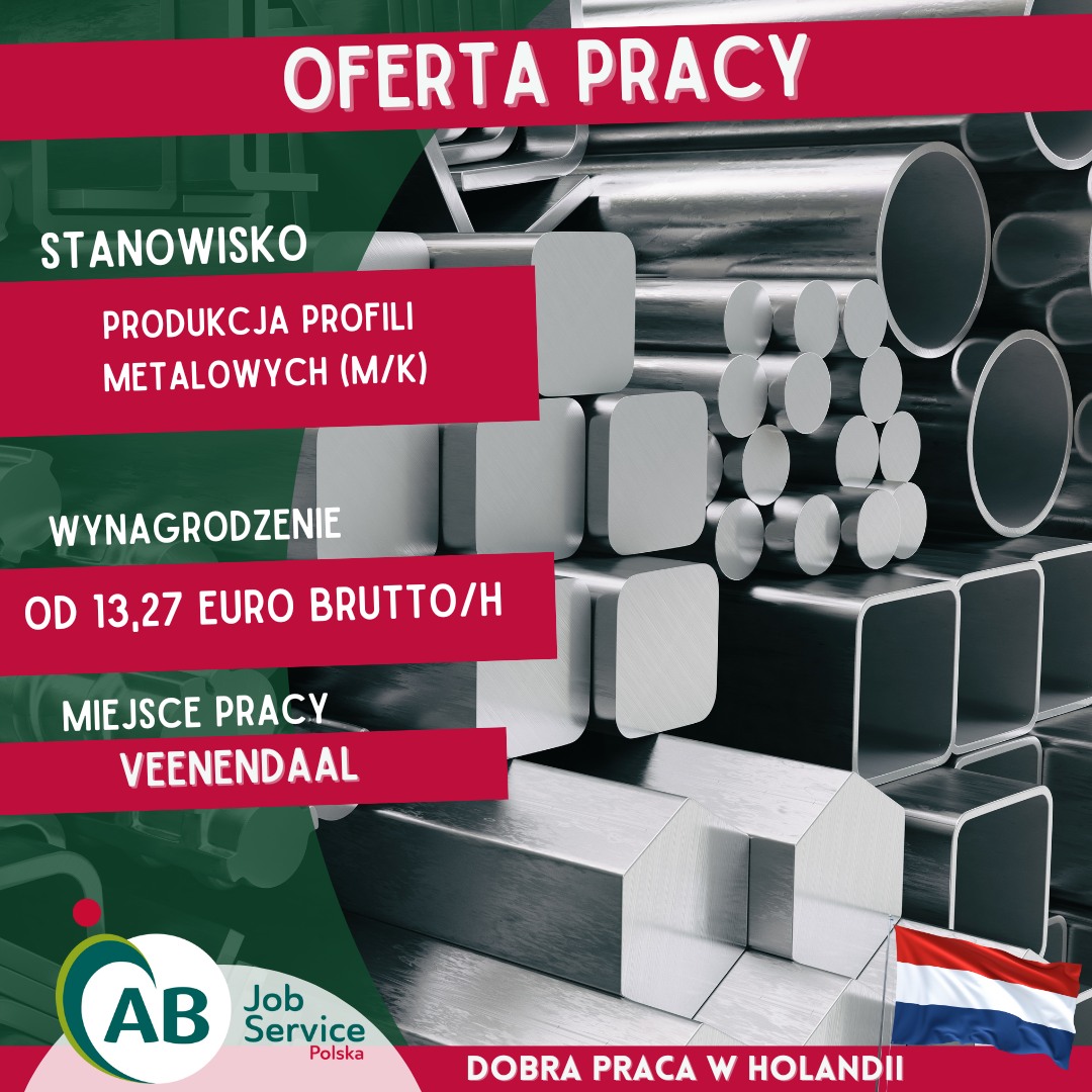 PRODUKCJA METALOWYCH PROFILI W HOLANDII (M/K)