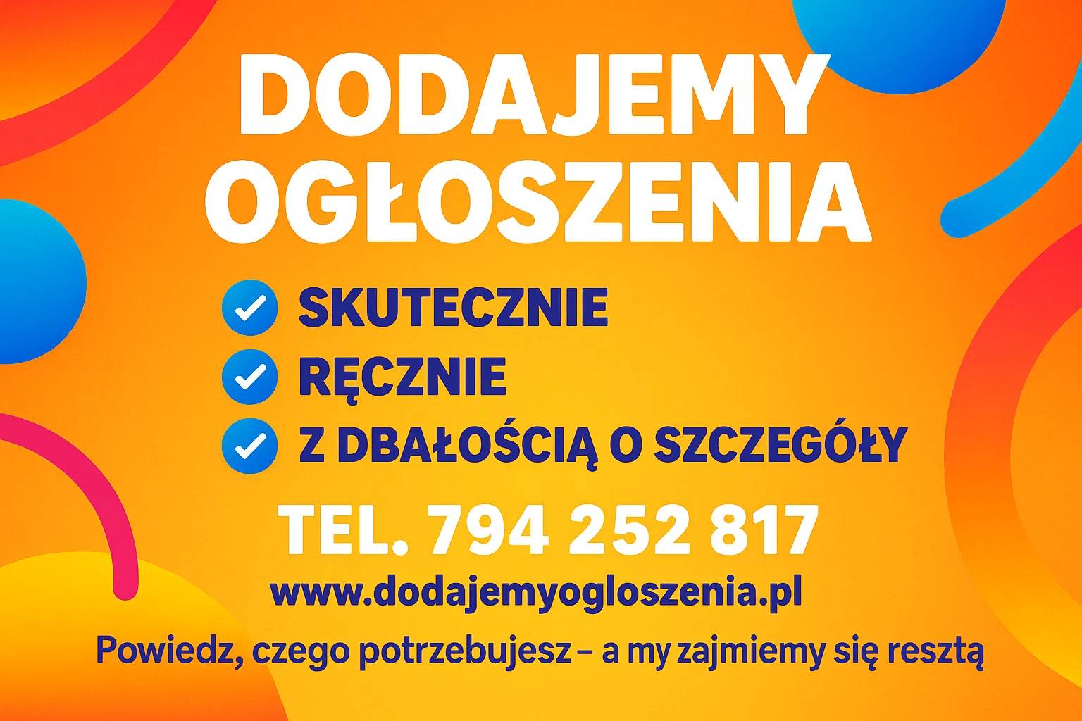 Nawet 800 portali - ręczne dodawanie ogłoszeń